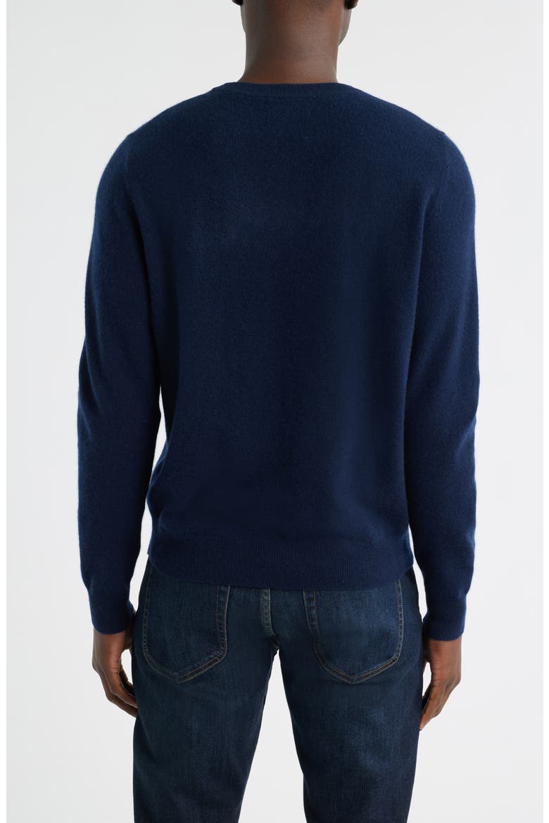 Cashmere V-Neck Sweater, Alternate, color, NAVY NIGHT