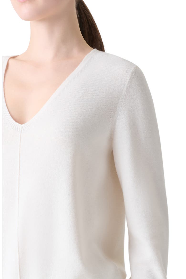 V-Neck Cashmere Sweater, Alternate, color, ECRU