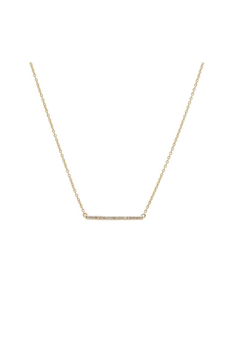 BY ADINA EDEN Diamond Pave Bar Necklace 14K, Main, color, 14K Gold