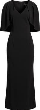 Connected Apparel Cape Sleeve Gown