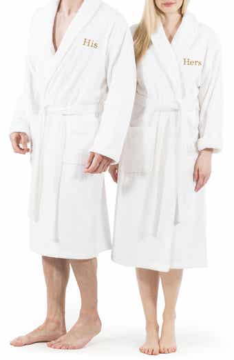 Linum Home Textiles Embroidered 'Hers' Terry Bathrobe