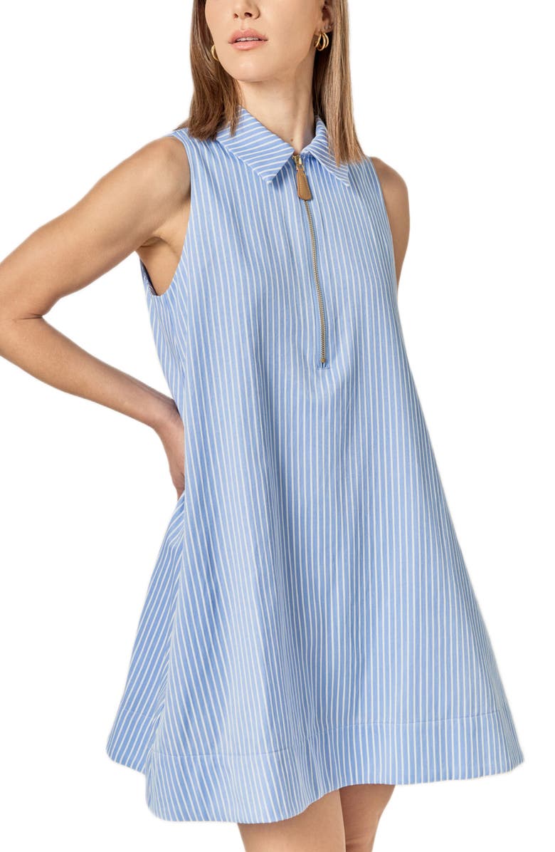 English Factory Stripe A-Line Minidress, Alternate, color, 