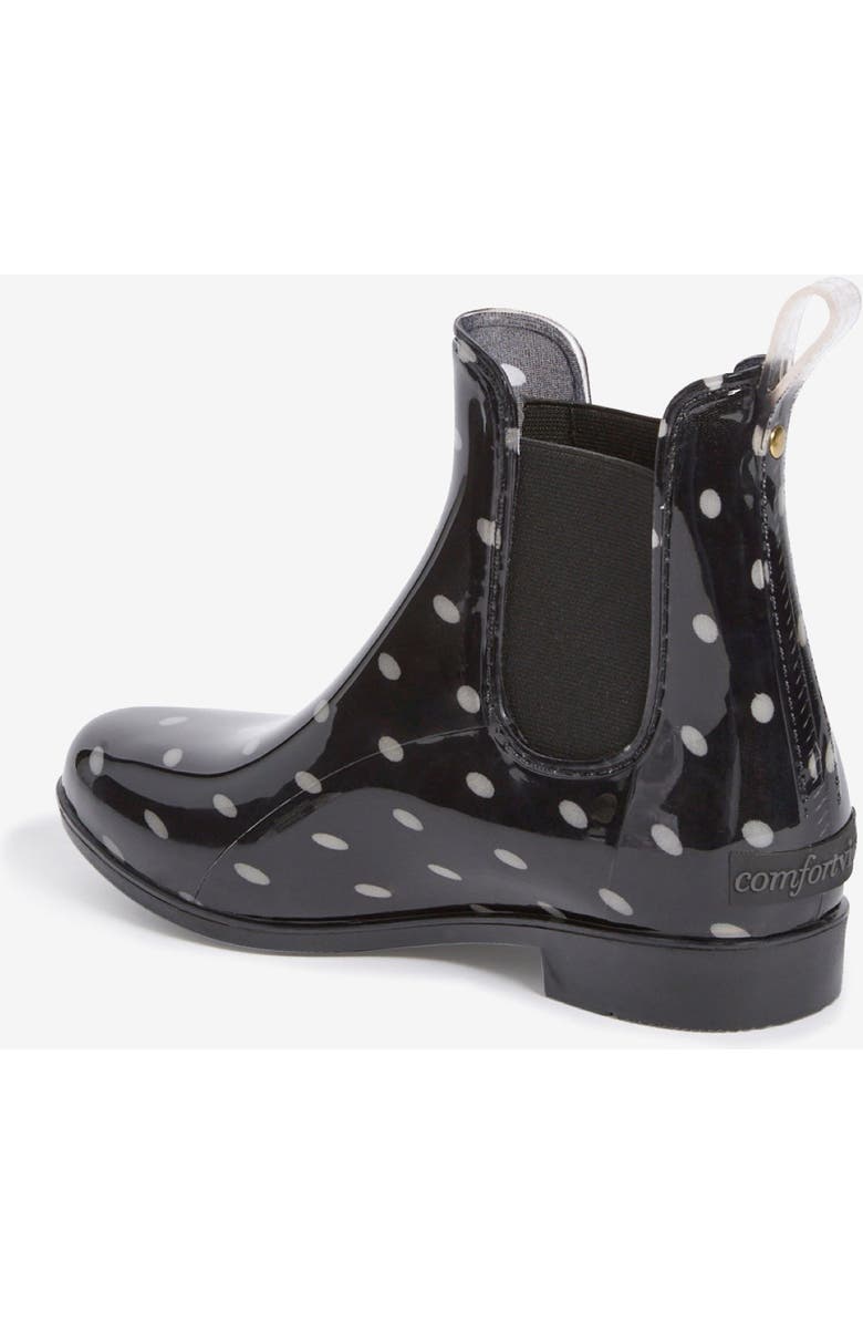 Comfortview The Uma Rain Boot, Alternate, color, Black Dot