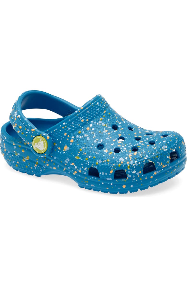 CROCS Kids' Classic Paint Splatter Clog, Main, color, Marina/Multi