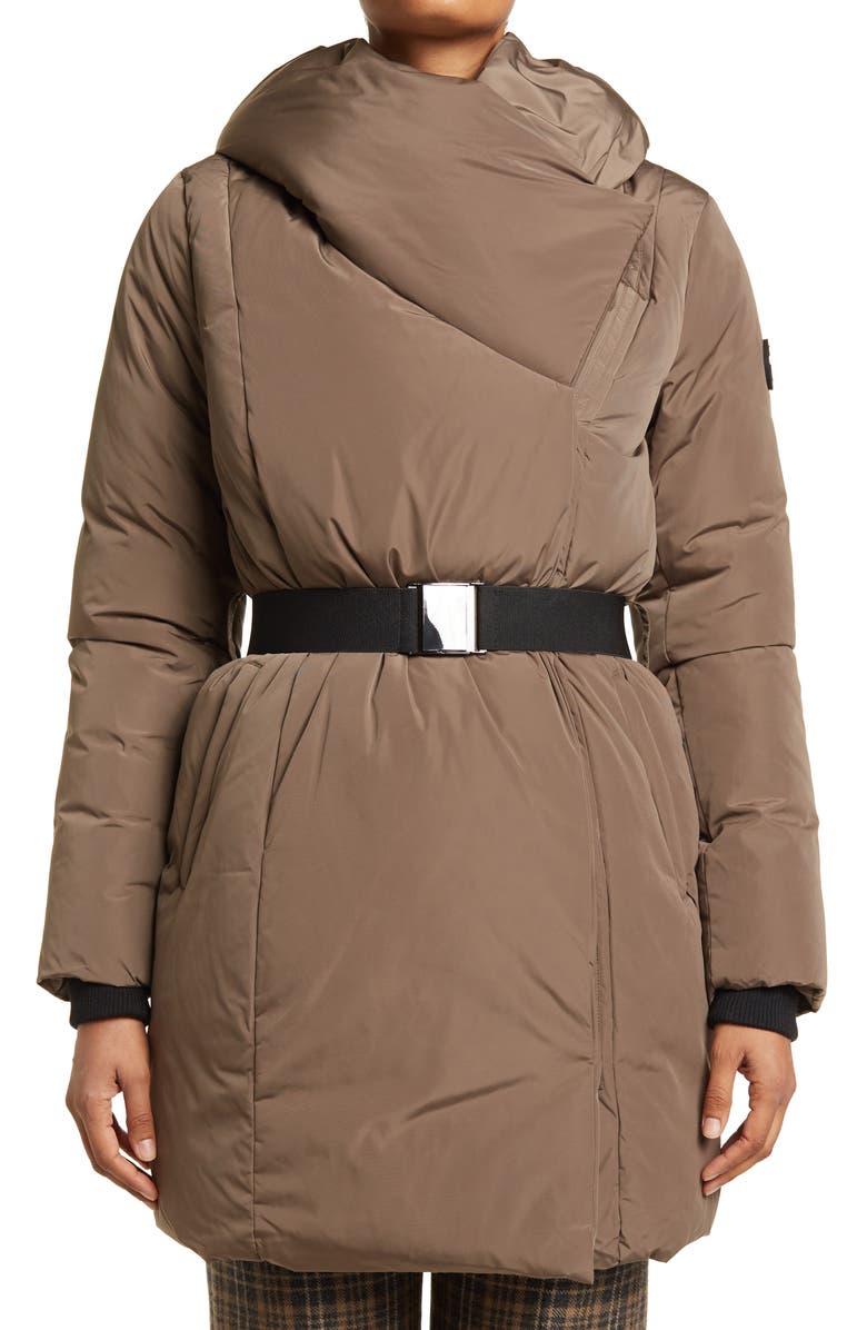 Noize Venice Hooded Belted Puffer Parka, Alternate, color, 