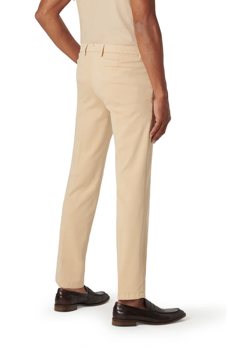 Bugatchi Flat Front Stretch Chinos, Alternate, color, Sand