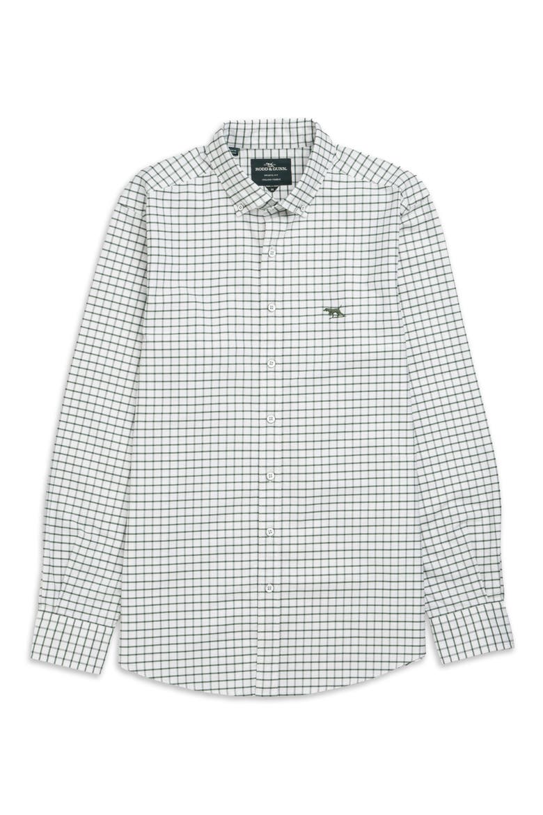 Oxford Valley Check Sports Fit Shirt, Alternate, color, FERN