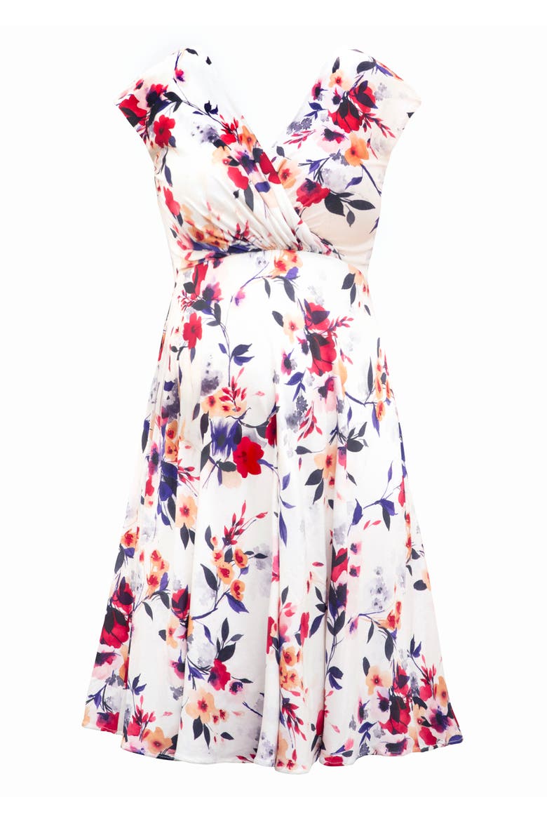 Alessandra Maternity Dress, Alternate, color, Mystic Bloom