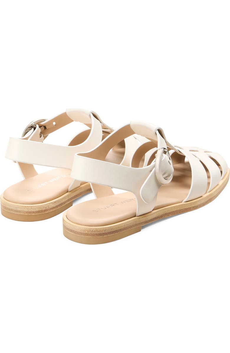 Stuart Weitzman Villa Fisherman Sandal, Alternate, color, Cream