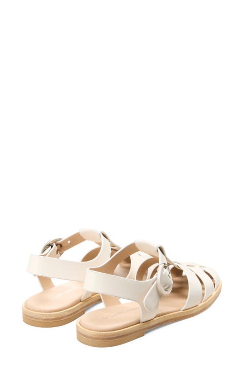 Stuart Weitzman Villa Fisherman Sandal In White