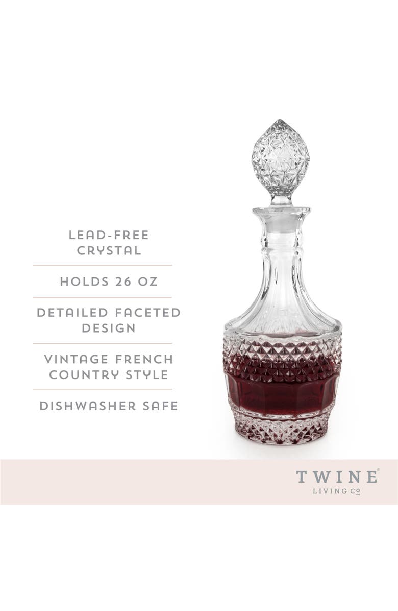 TWINE Vintage Crystal Decanter, Alternate, color,