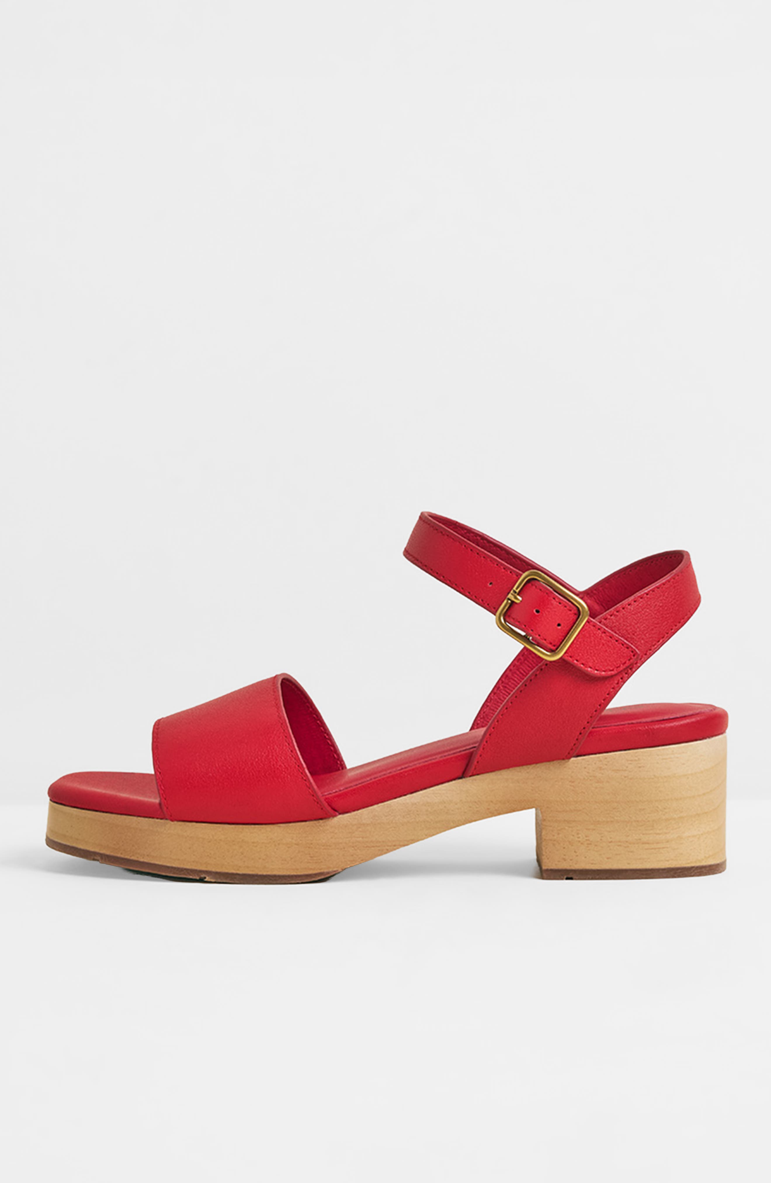 Allie Clog Sandal, Alternate, color, Rouge