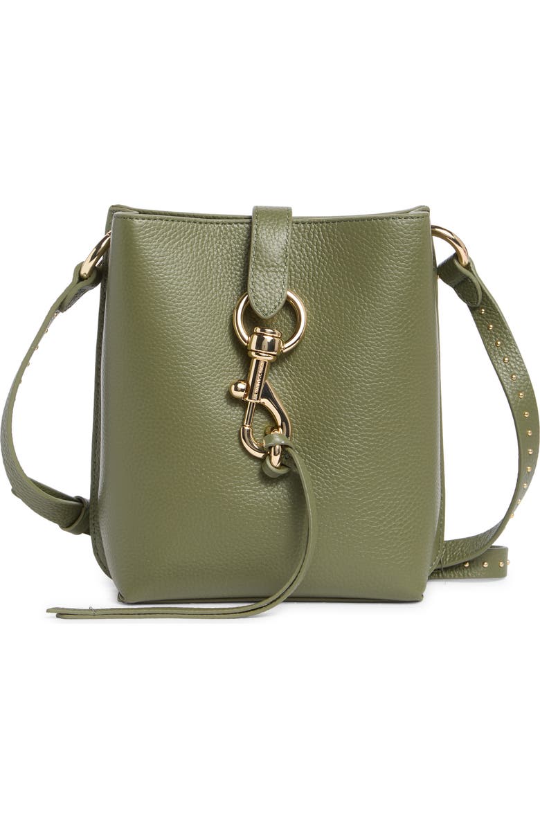 Rebecca Minkoff Megan Mini Studded Leather Crossbody Bag, Main, color,