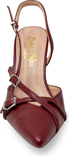 Mesh Pointed Toe Slingback Pump