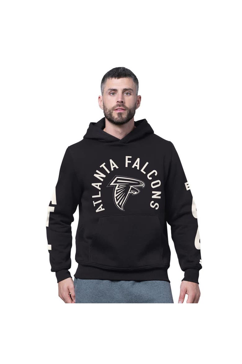 Men's Starter Black Atlanta Falcons Handoff Fleece Hoodie Sweatshirt, Main, color, Black