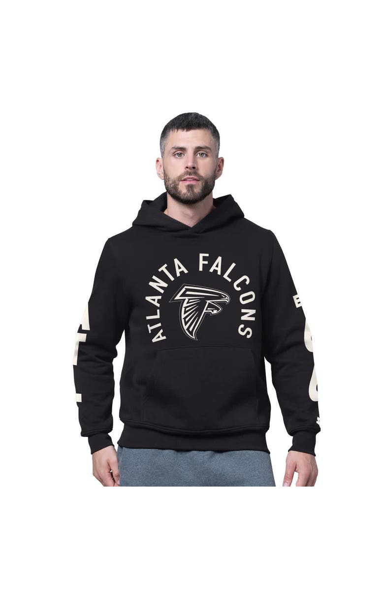 STARTER Men's Starter Black Atlanta Falcons Handoff Fleece Hoodie Sweatshirt, Main, color, Black