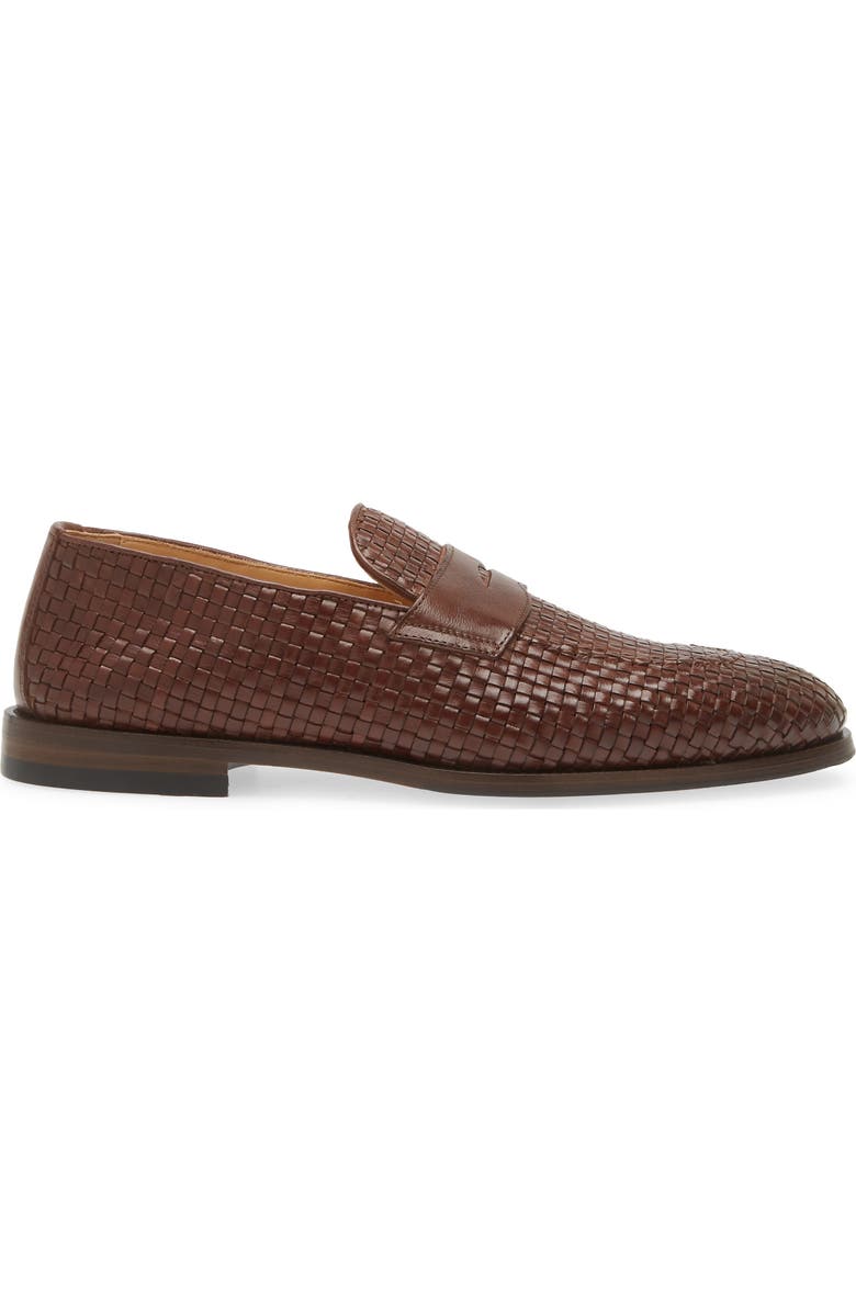 Brunello Cucinelli Woven Leather Penny Loafer, Alternate, color,
