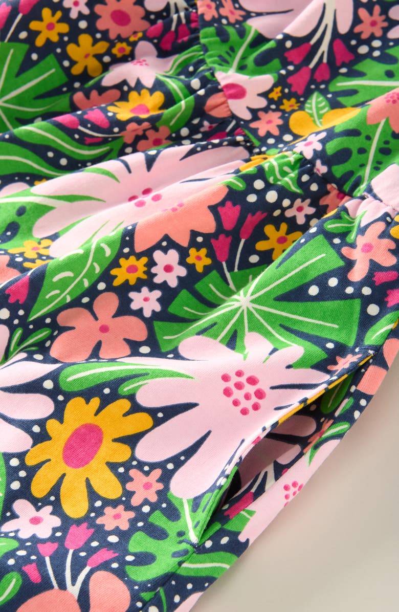 Tucker + Tate Kids' Print Flutter Sleeve Romper, Alternate, color, Navy Tropical Floral