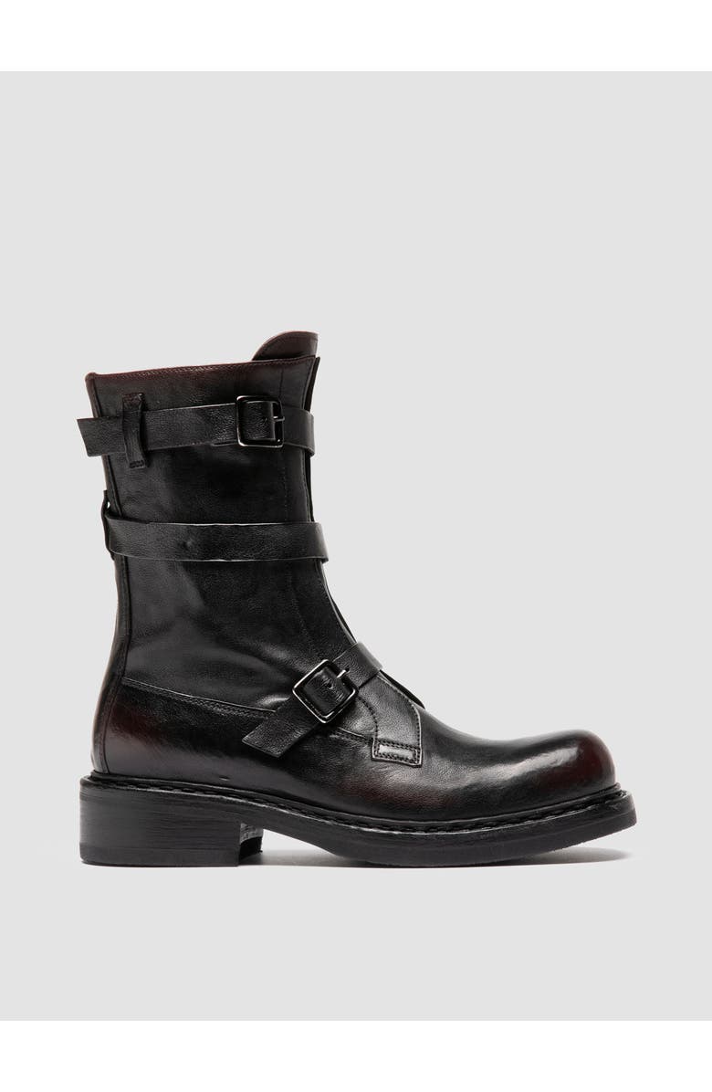 Officine Creative Dakota 004 Leather Buckle Boots, Main, color, Burgundy