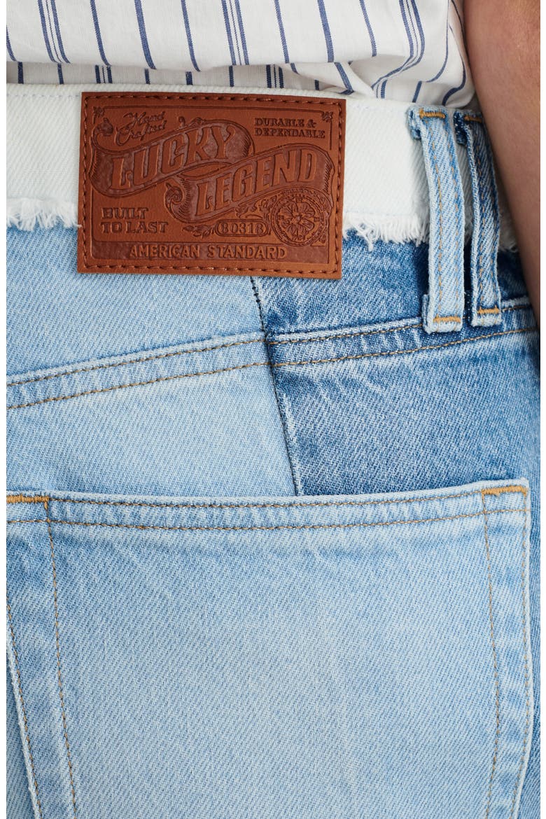High Waist '90s Loose Fit Crop Jeans, Alternate, color, PIECED TOGETHER