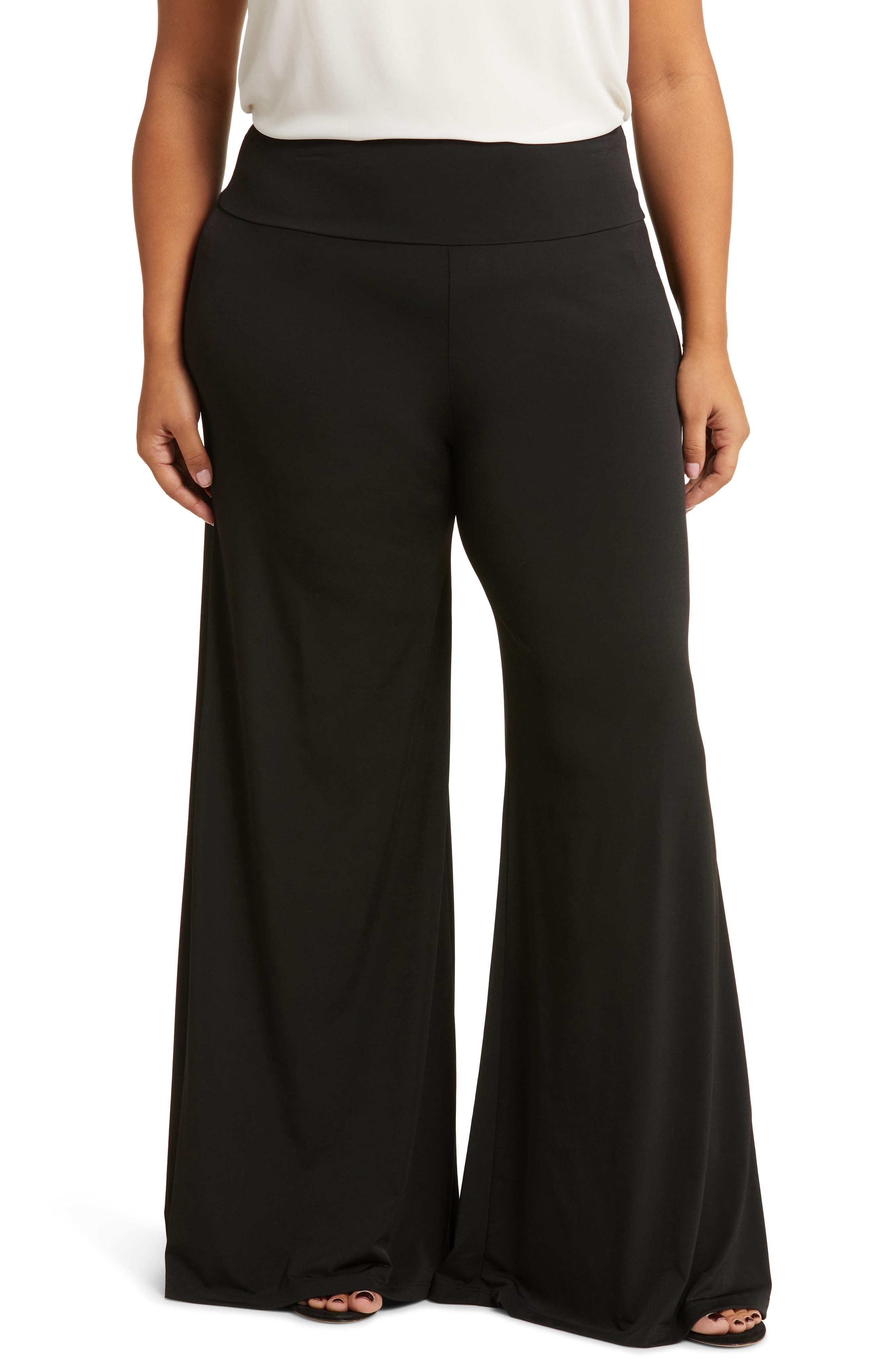 Renee C Jersey Wide Leg Pants