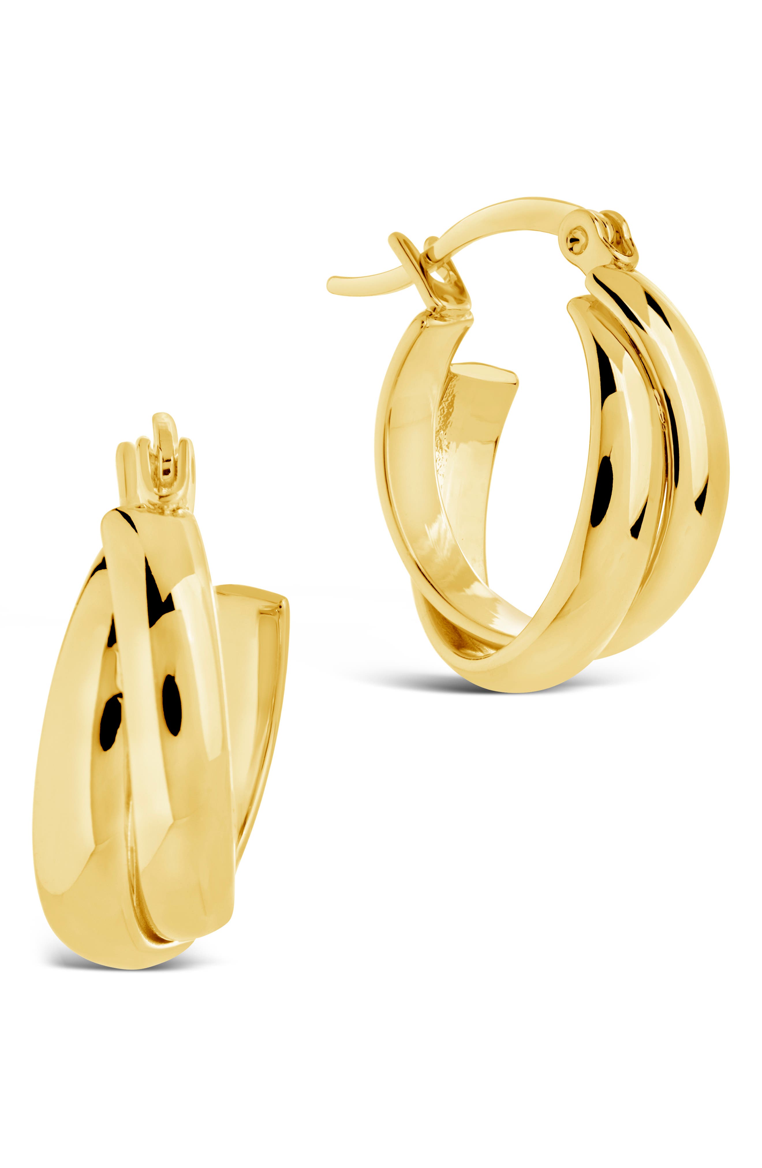 Sterling Forever Claire Hoop Earrings