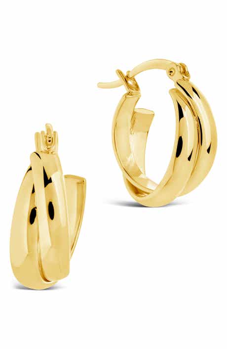 Sterling Forever Claire Hoop Earrings