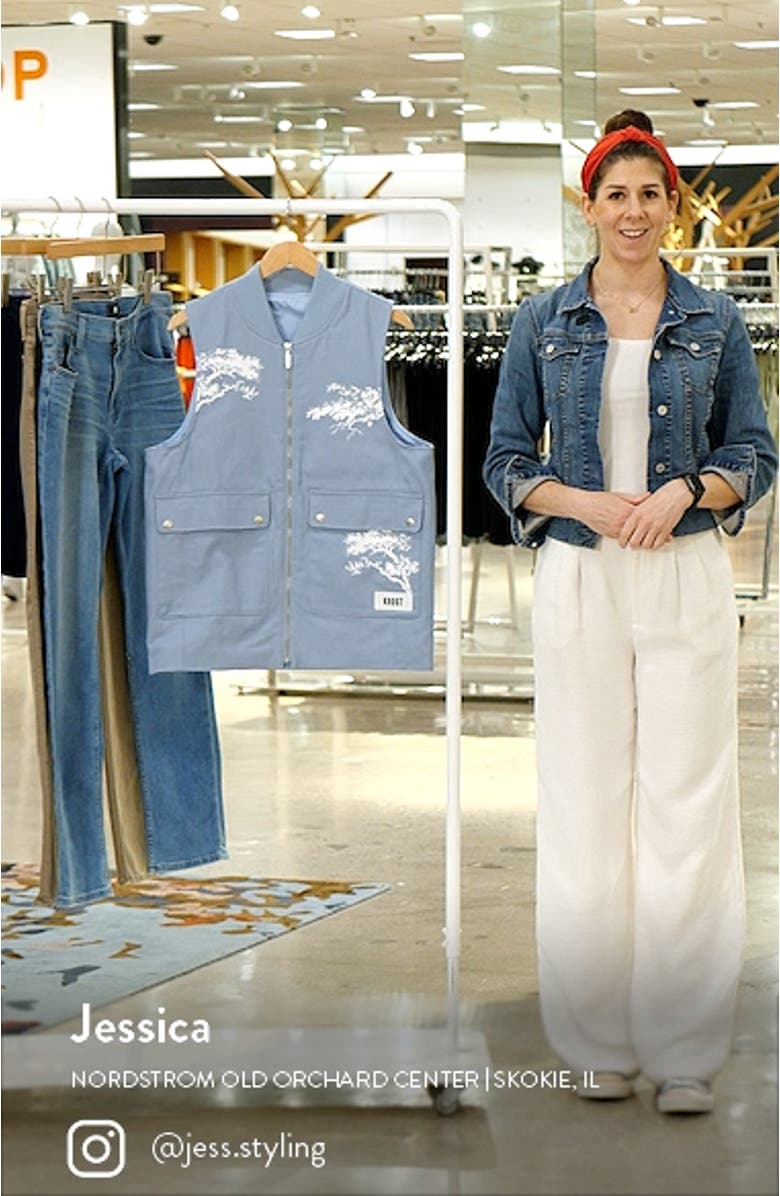 Wilderness Cotton Canvas Graphic Zip-Up Vest, sales video thumbnail