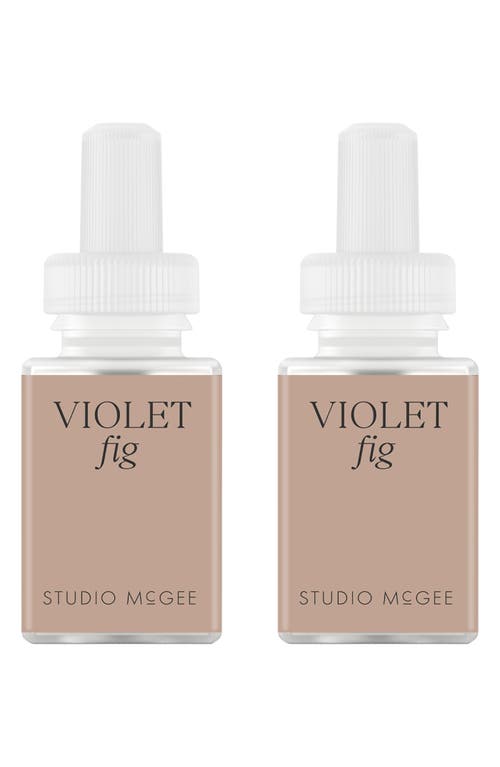 Pura X Studio Mcgee French Linen 2-pack Diffuser Fragrance Refills In Violet Fig