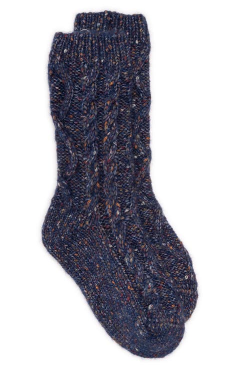 Cable Knit Sweater Crew Socks