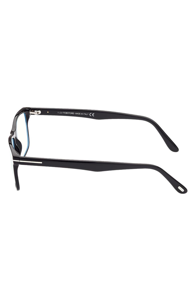 TOM FORD 53mm Square Blue Light Blocking Optical Glasses, Alternate, color, 