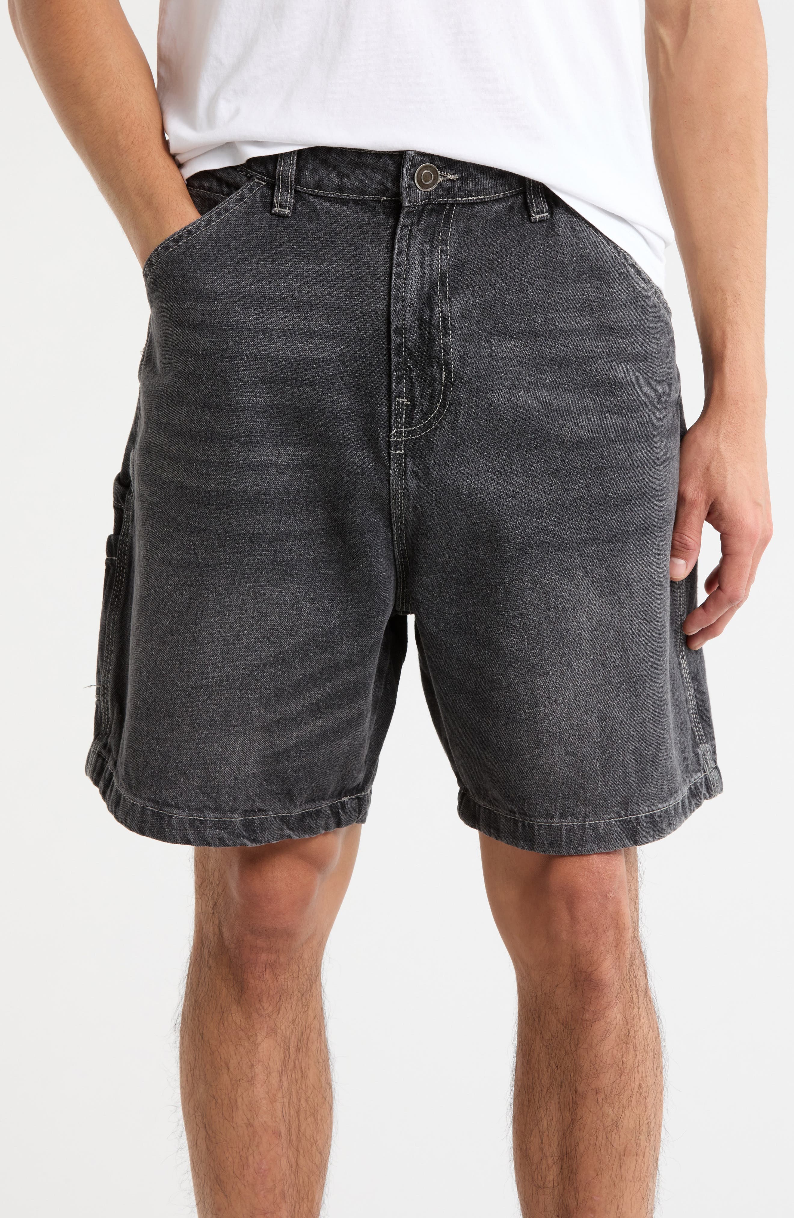 FLEECE FACTORY Cotton Denim Shorts