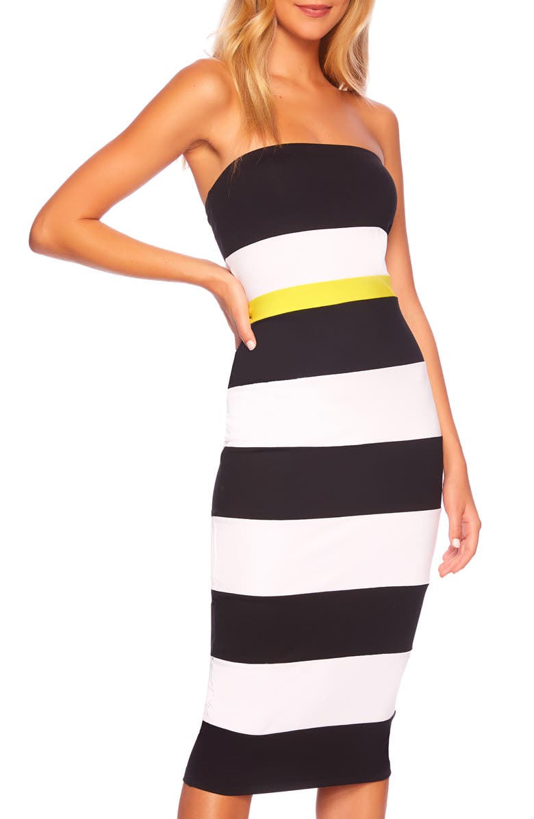 Susana Monaco Stripe Tube Dress, Alternate, color, 