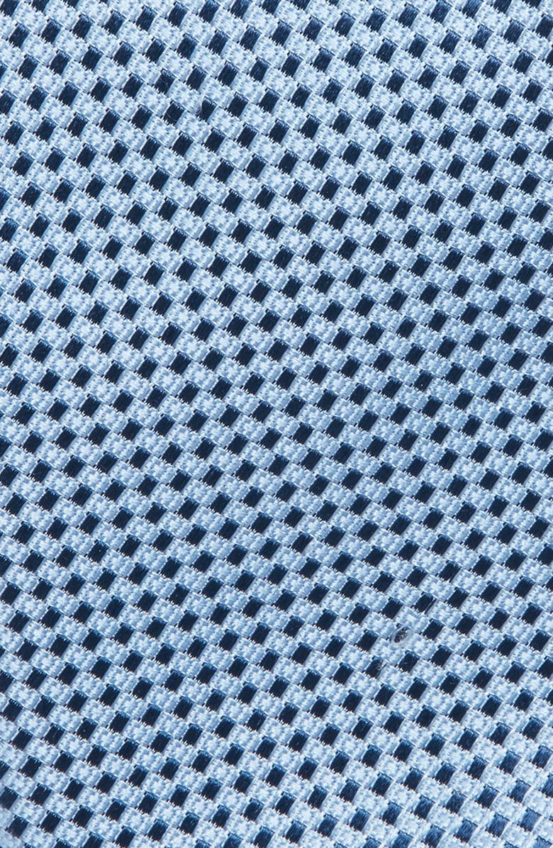 Canali Neat Silk Tie, Alternate, color, Light Blue