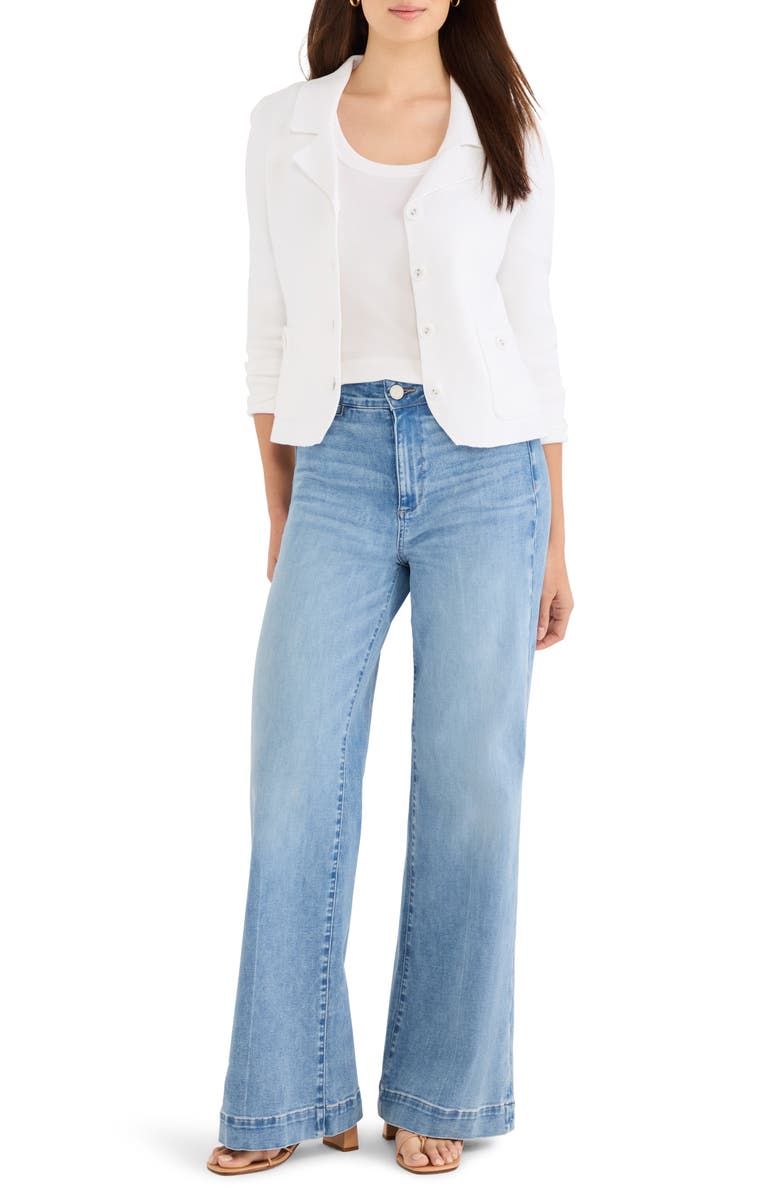 NIC+ZOE Milano Knit Jacket, Alternate, color, Paper White