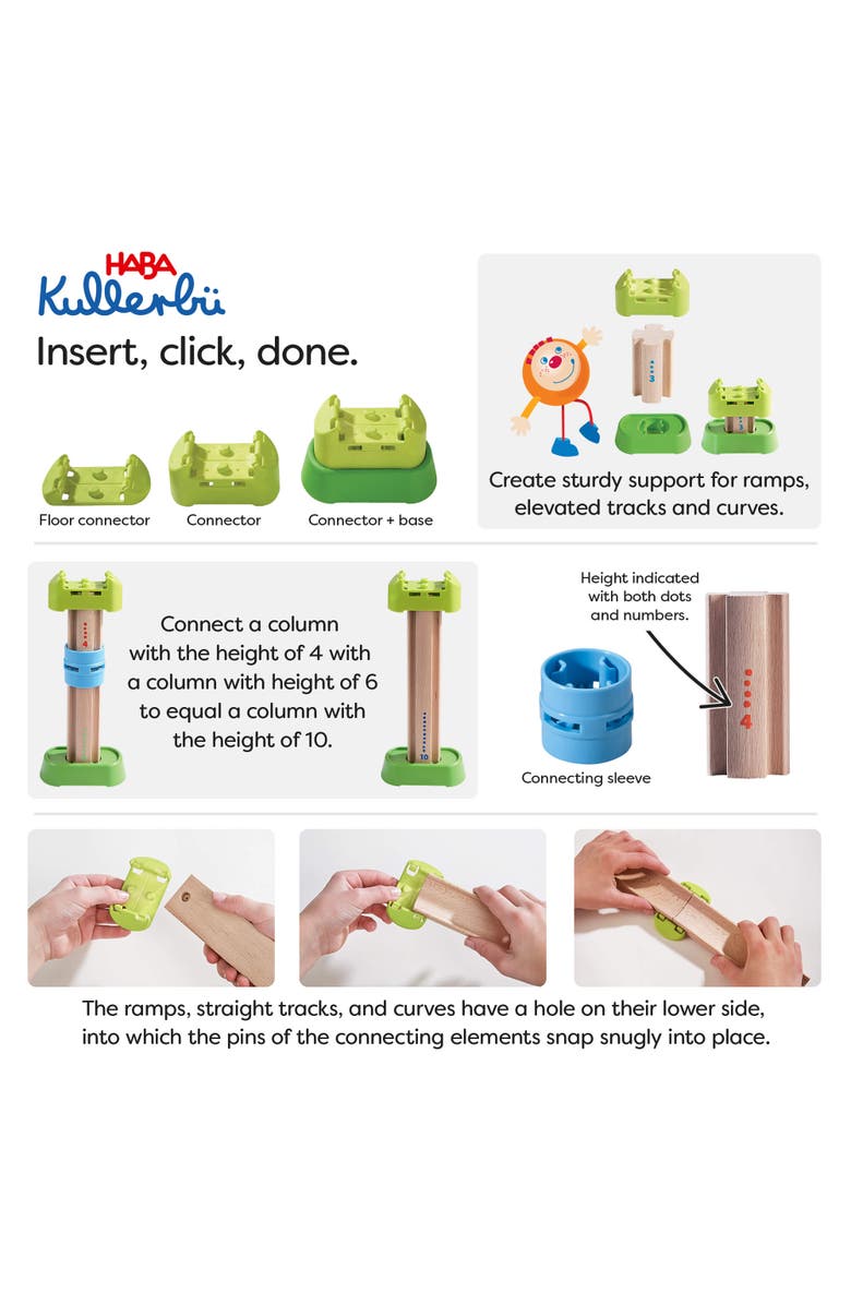 HABA Kullerbu Mountain Adventure Ball Track Ultimate Marble Run Set & Building Toys for Kids Age 3-8, Montessori STEM Learning & Educational Toys, Alternate, color, Multi