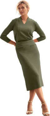 Jessica London Perfectease Midi Skirt