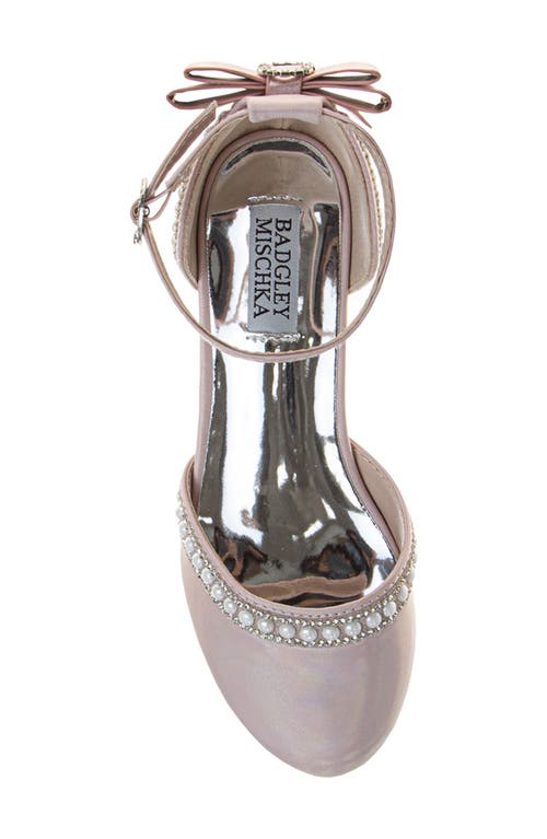 Badgley Mischka Collection Kids' Ankle Strap Pump In Pink