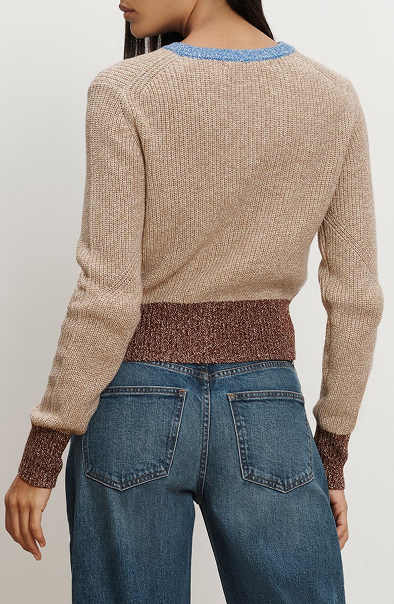 Veronica Beard Ibra Merino Wool & Cotton Cardigan, Alternate, color, 