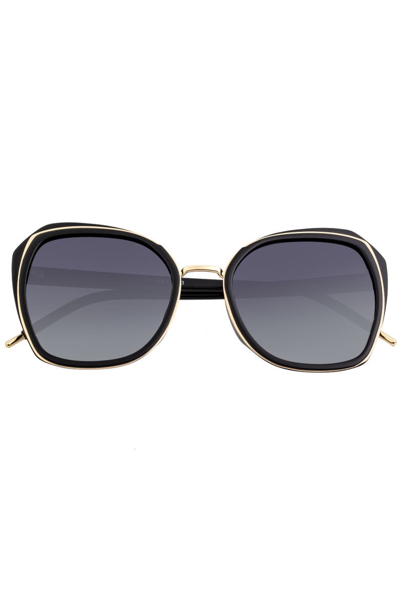 BERTHA Jade Polarized Sunglasses, Alternate, color, Black/Black