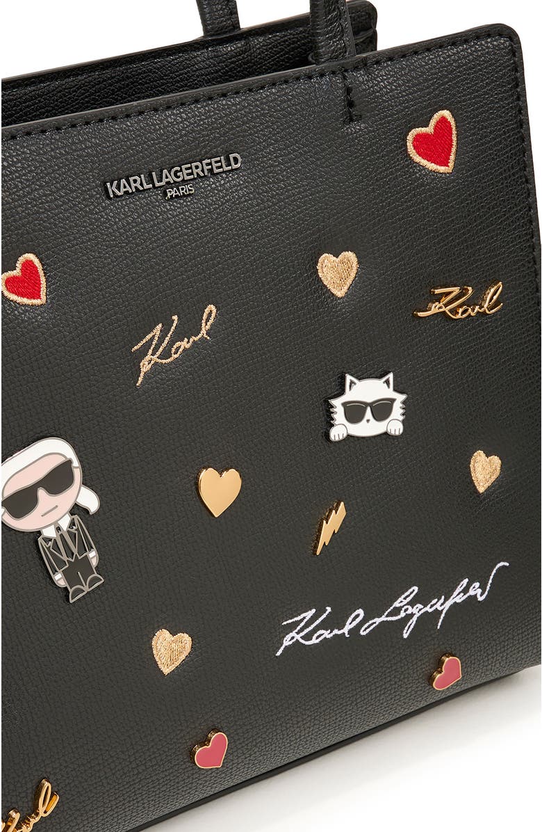 KARL LAGERFELD PARIS Maybelle Satchel, Alternate, color, Multi/Black