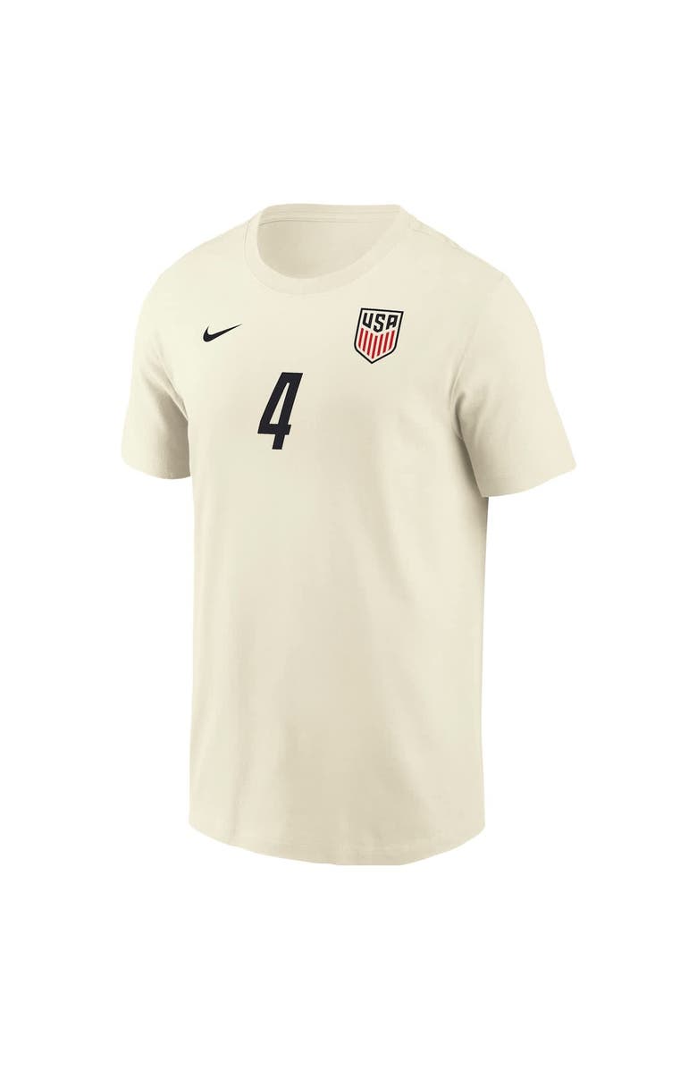 Nike Men's Nike Tyler Adams Cream USMNT Home Name & Number T-Shirt, Alternate, color, Cream