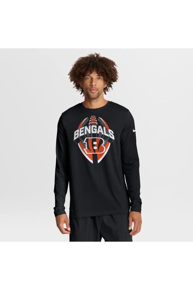 Men's Nike Black Cincinnati Bengals Primetime Legend Icon Performance Long Sleeve T-Shirt, Main, color, Black