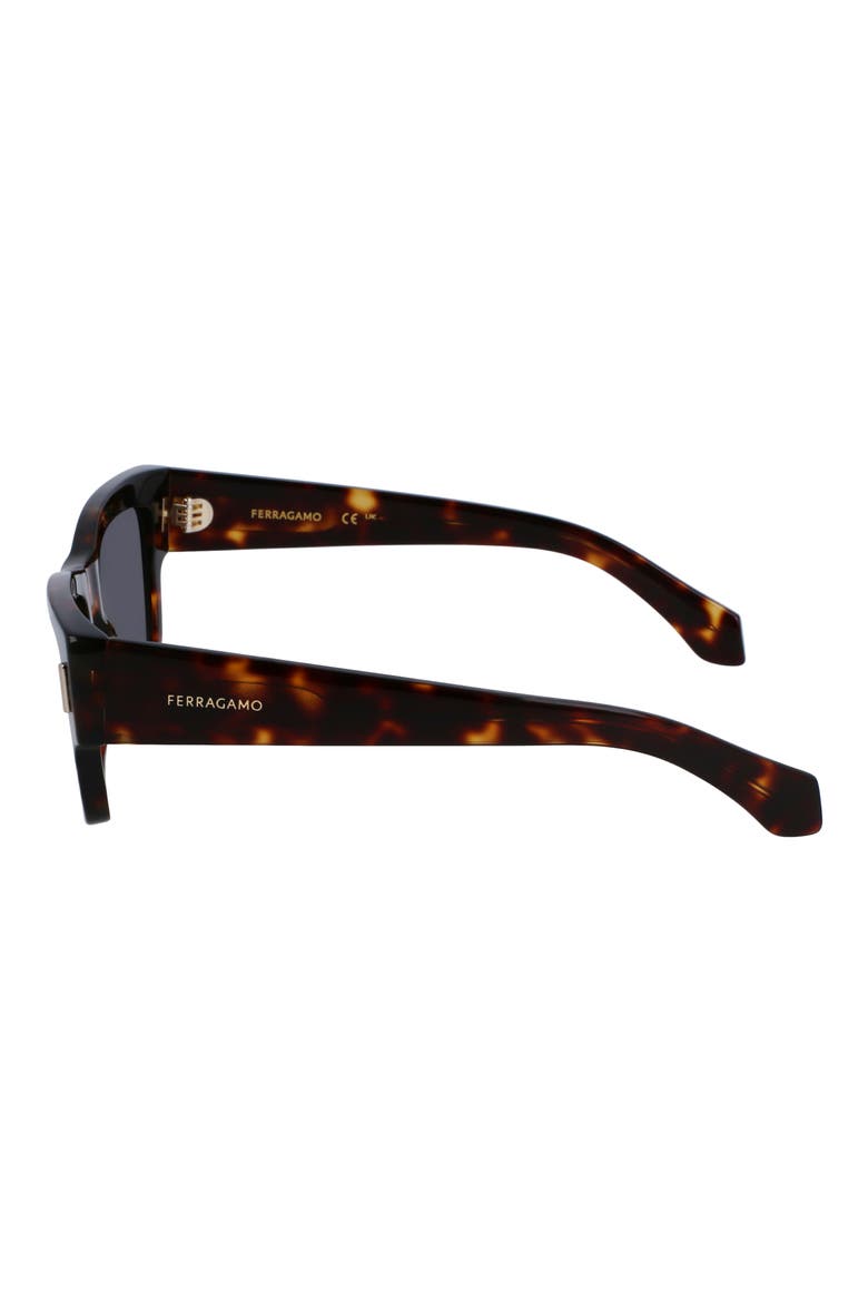 Rivets 53mm Rectangular Sunglasses, Alternate, color, DARK TORTOISE