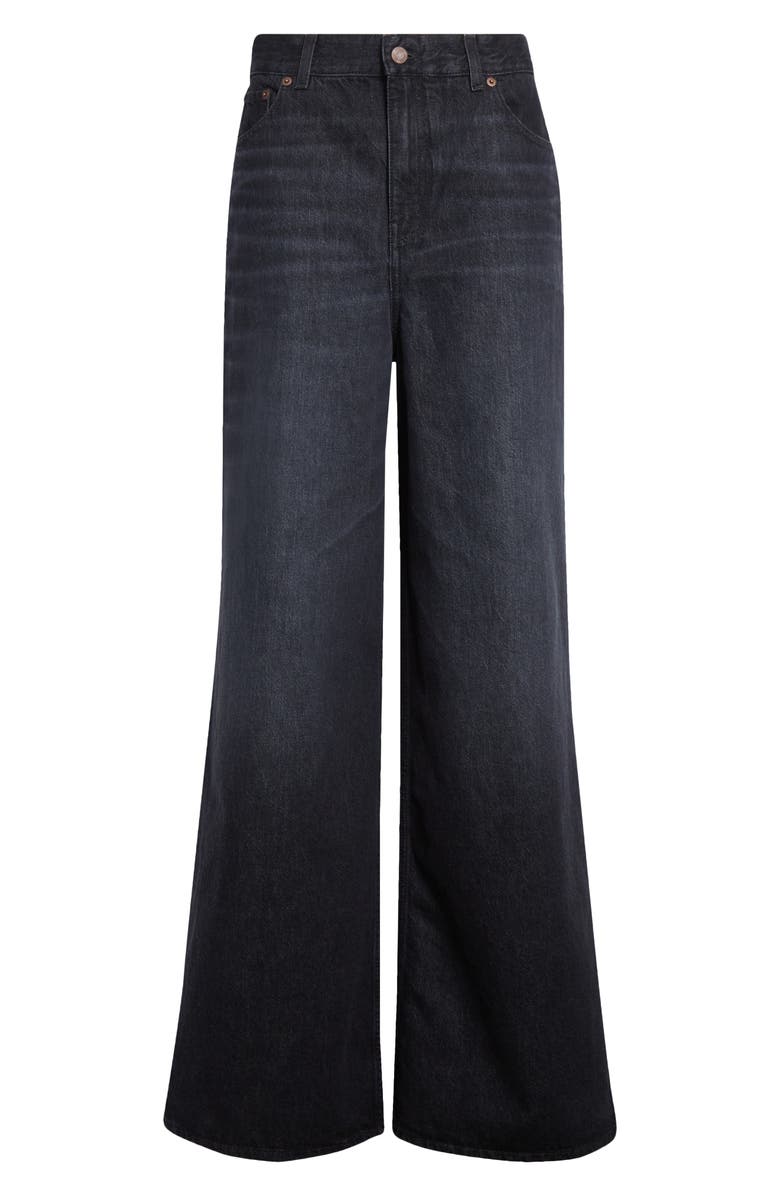 Chloé High Waist Wide Leg Jeans, Alternate, color, Onyx Black