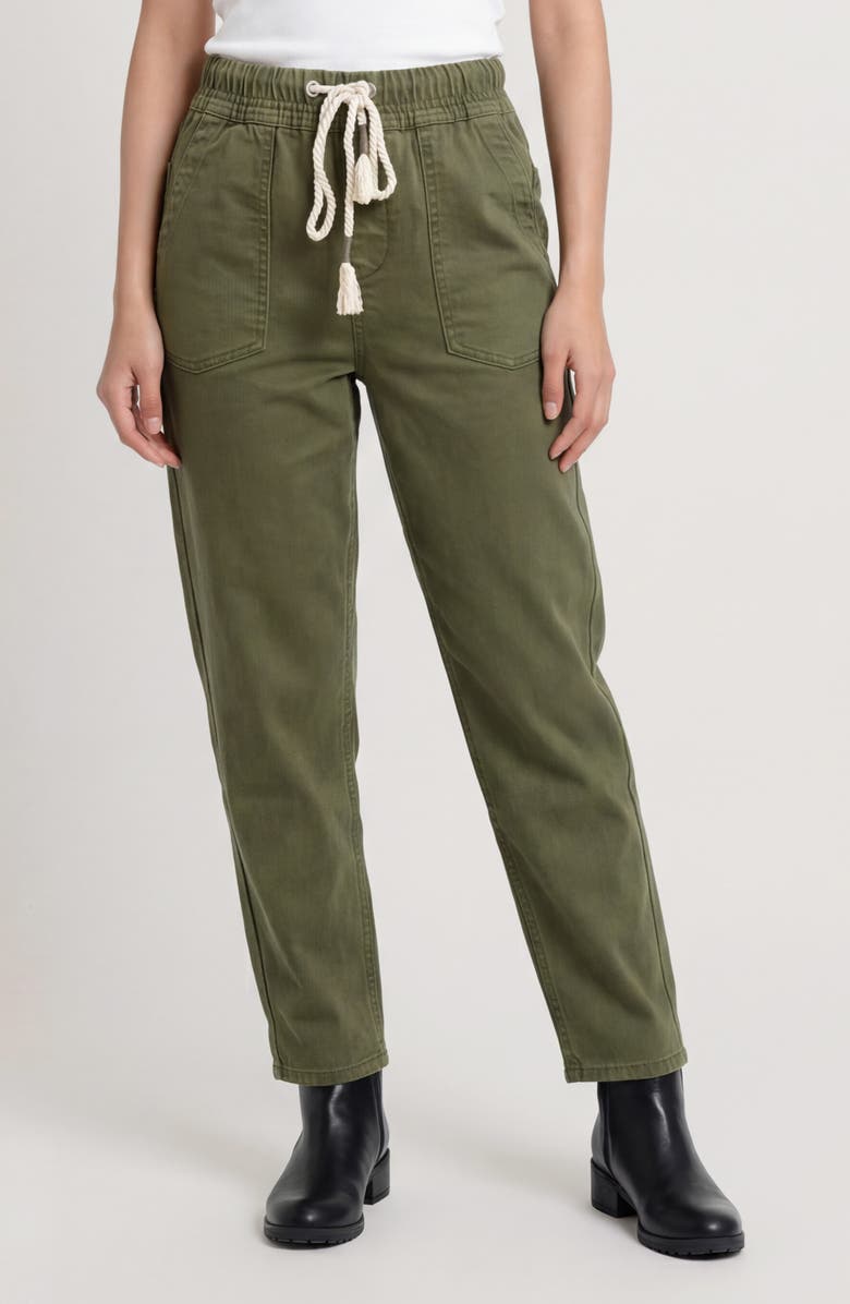 Sanctuary Denim Stella High Rise Soft Barrel Pants, Main, color, Olive