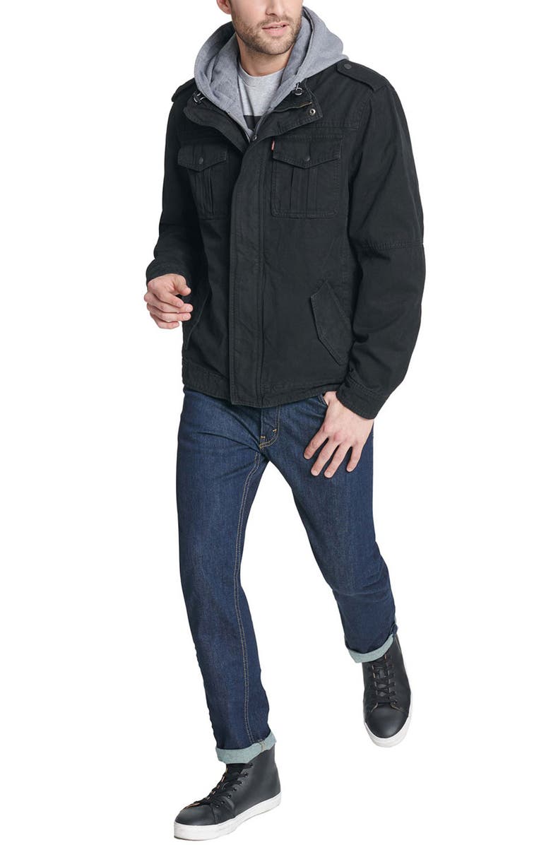 Levi's<sup>®</sup> Levis Detachable Hood Utility Jacket, Alternate, color,