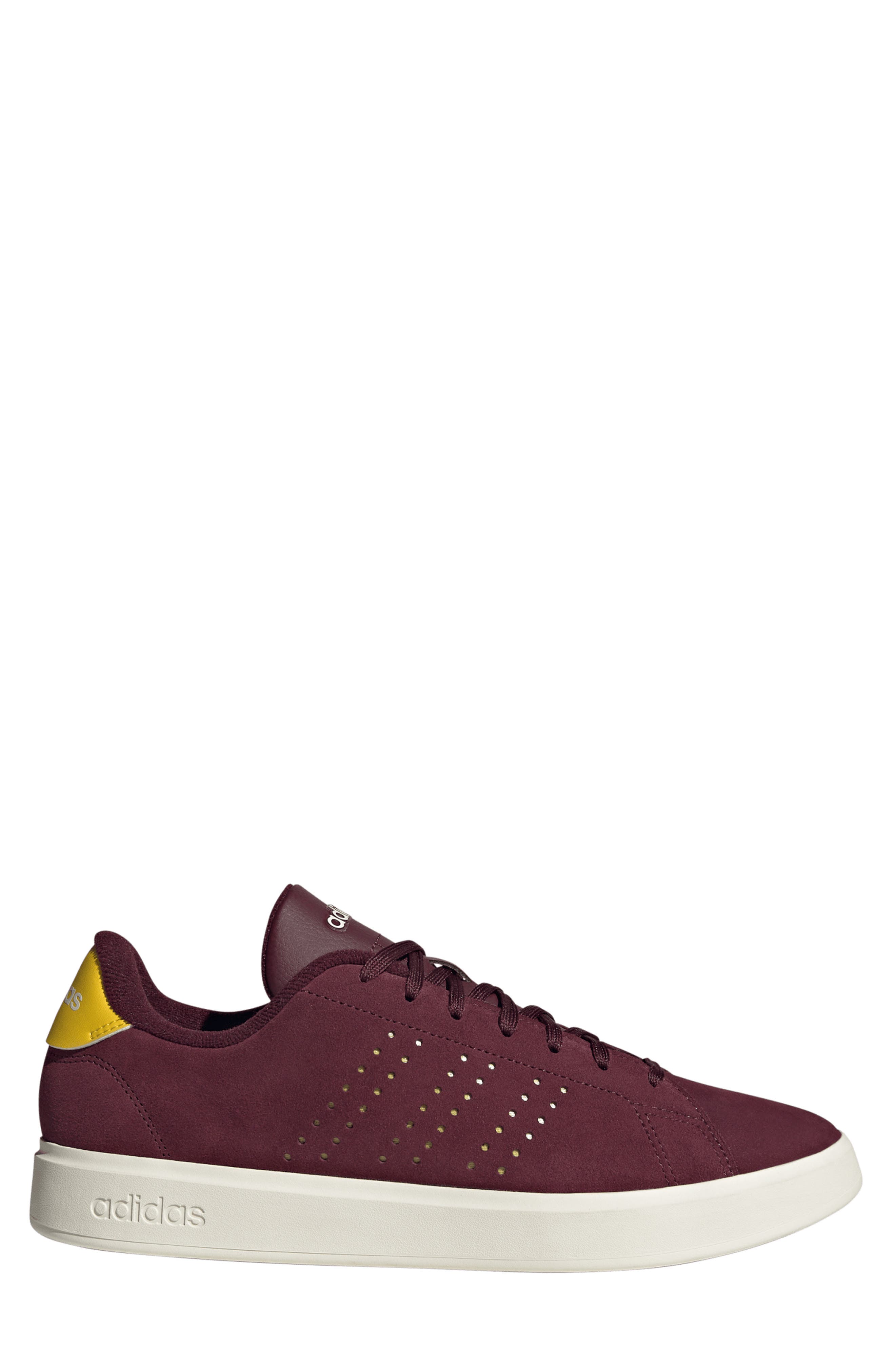 adidas Advantage 2.0 Low Top Sneaker, Alternate, color, Maroon/ Yellow/ Off White