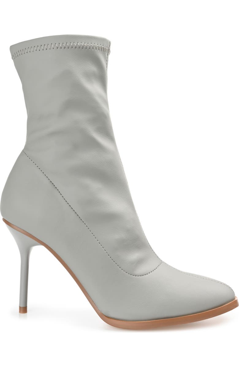 Journee Collection Gizzel Stiletto Sock Bootie, Alternate, color, Grey