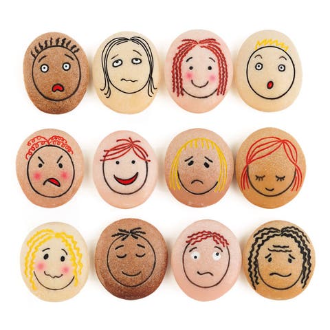 Tactile Emotion Stones - 12 Pieces